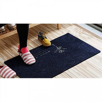 White Branches and black background Non-Slip Outdoor Door Mat,15.7"X23.6"