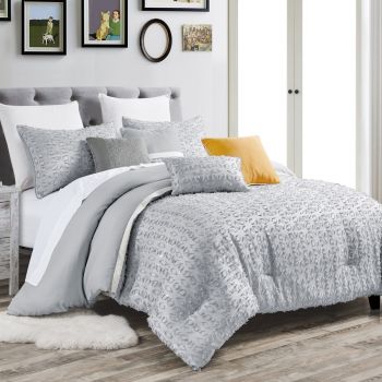 HGmart 7 Piece Bedding Comforter Set Queen Size, Gray