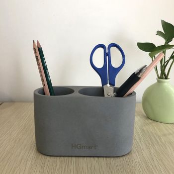 Concrete Pen Holder, Grey