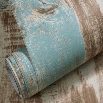 Waterproof Wallpaper,1.74ft x 16.4ft,Blue